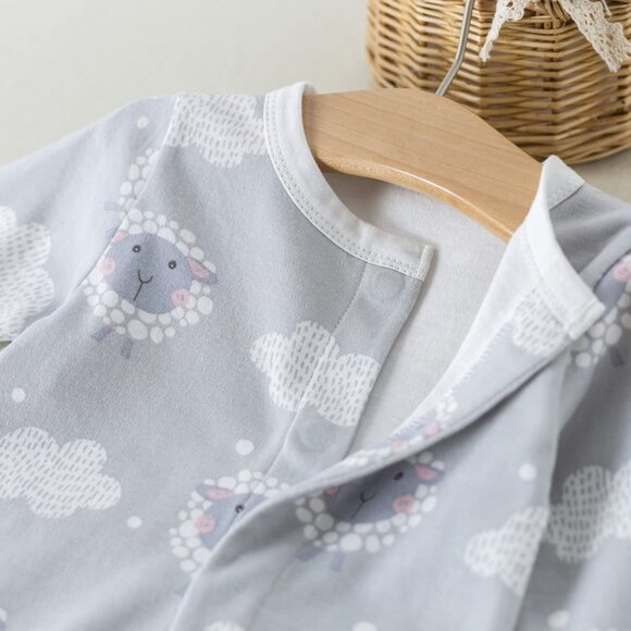 SmarToT Baby Footie pajama with Magnetic Easy Close | Infant Cotton Onesie Rompe - Picture 2 of 7